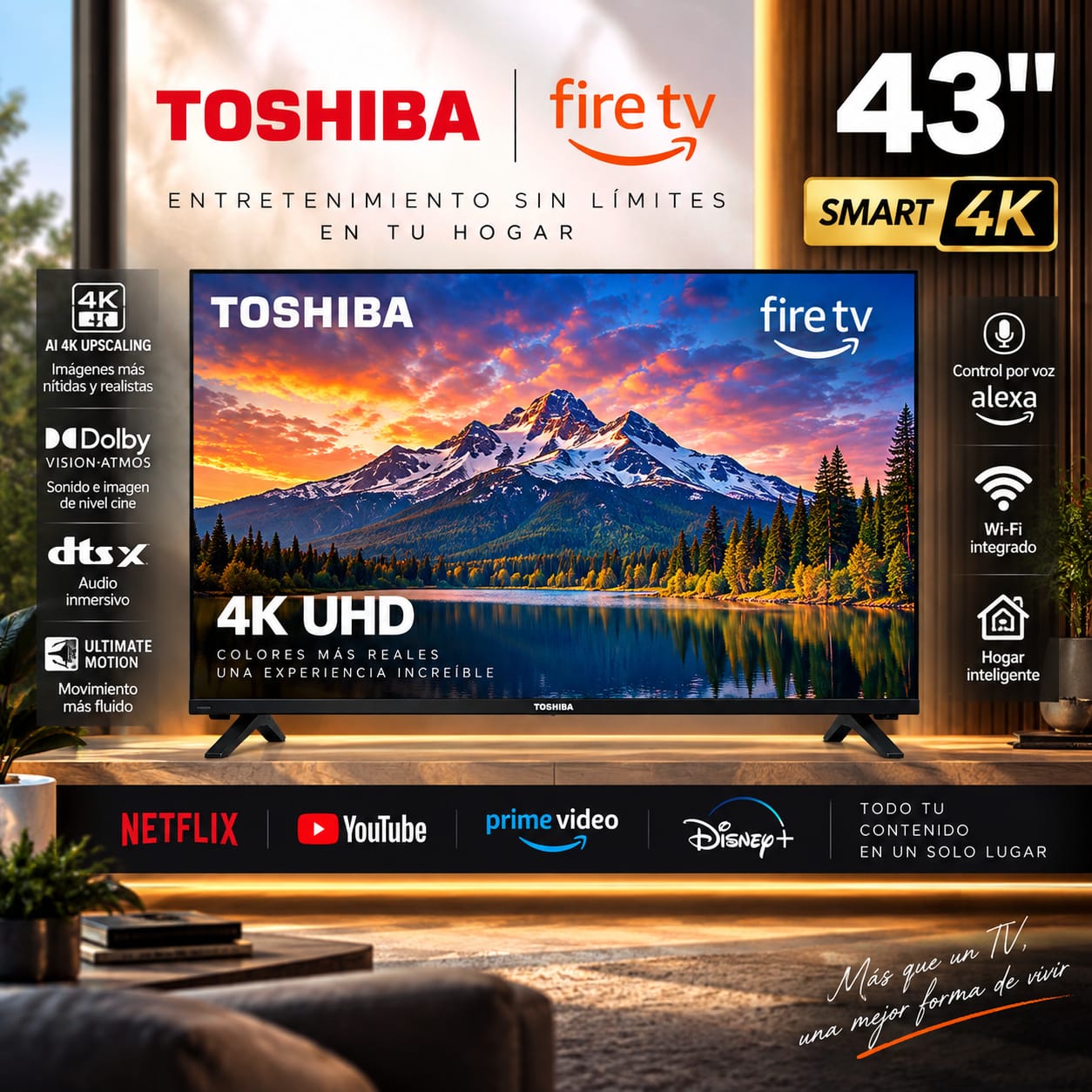 Smart TV Toshiba 43" C350 4K Fire TV